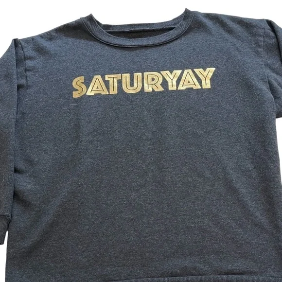 "Saturyay” Avon brand NWOT gray sweatshirt, size large. - Picture 2 of 9